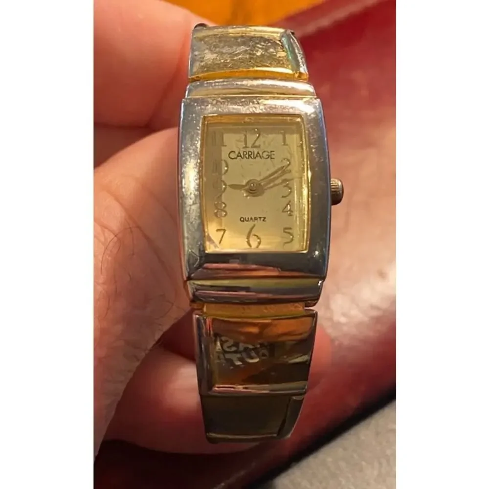 Women's Gold Tone Carriage by Timex Bangle Bracelet Watch,